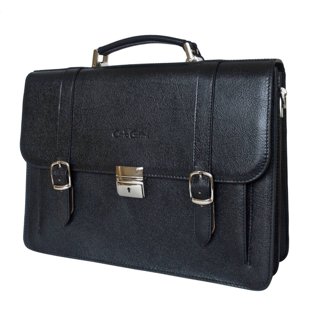 Кожаный портфель Tolmezzo black Кожаный портфель Tolmezzo black